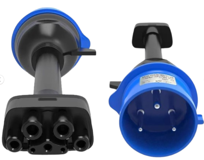 Blue CEE Adapter for Tesla Charger/32A, 7kw EV mobile connector