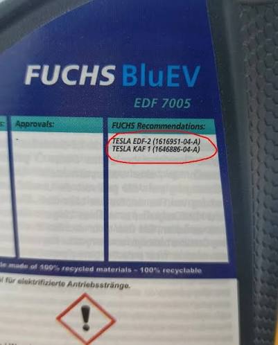 FUCHS BluEV EDF 7005 OIL, Tesla EDF-2 & KAF 1 - image 2