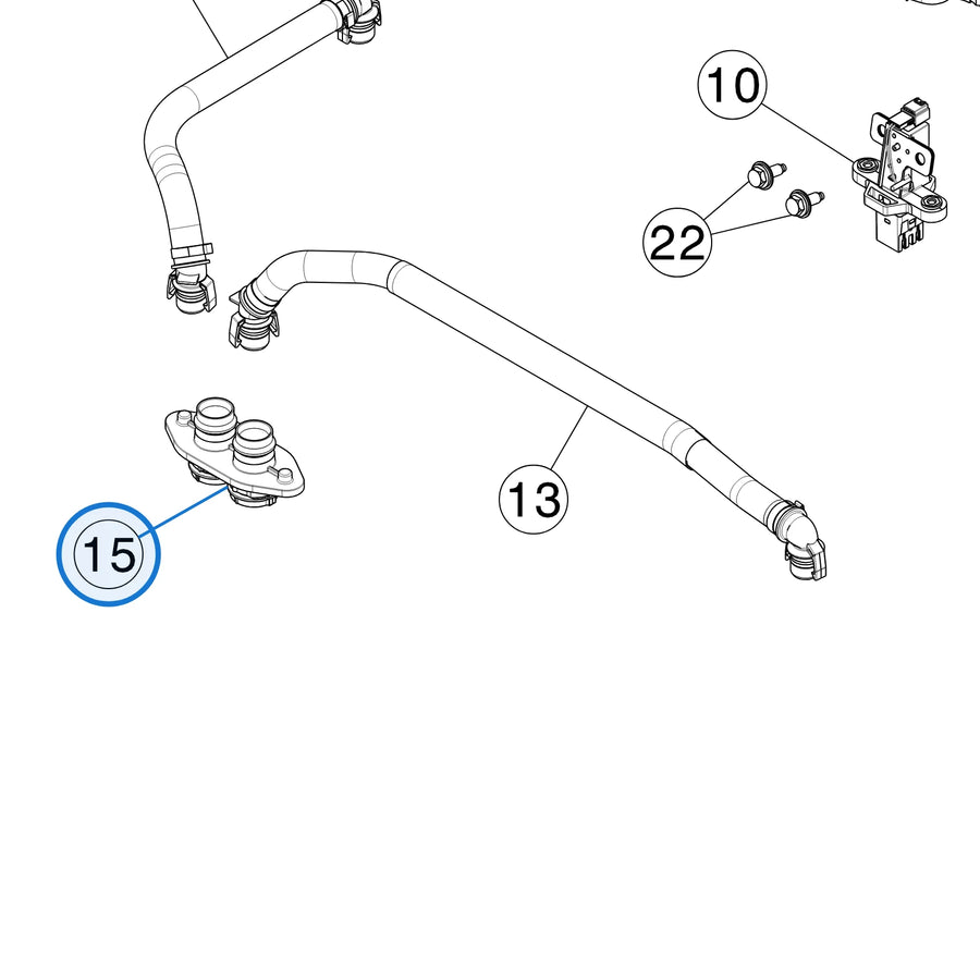 Assembly - Power Control System Passthrough for Tesla Model Y 2020-2025 1645877-00-E - parts diagram