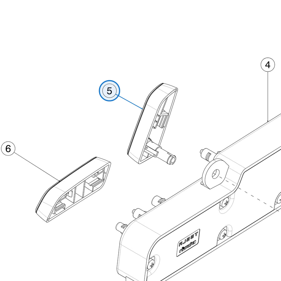 1st Row Seat Switch Button Recliner, Graphite for Tesla Model 3 Highland 1702555-01-A / 1702559-01-A - parts diagram