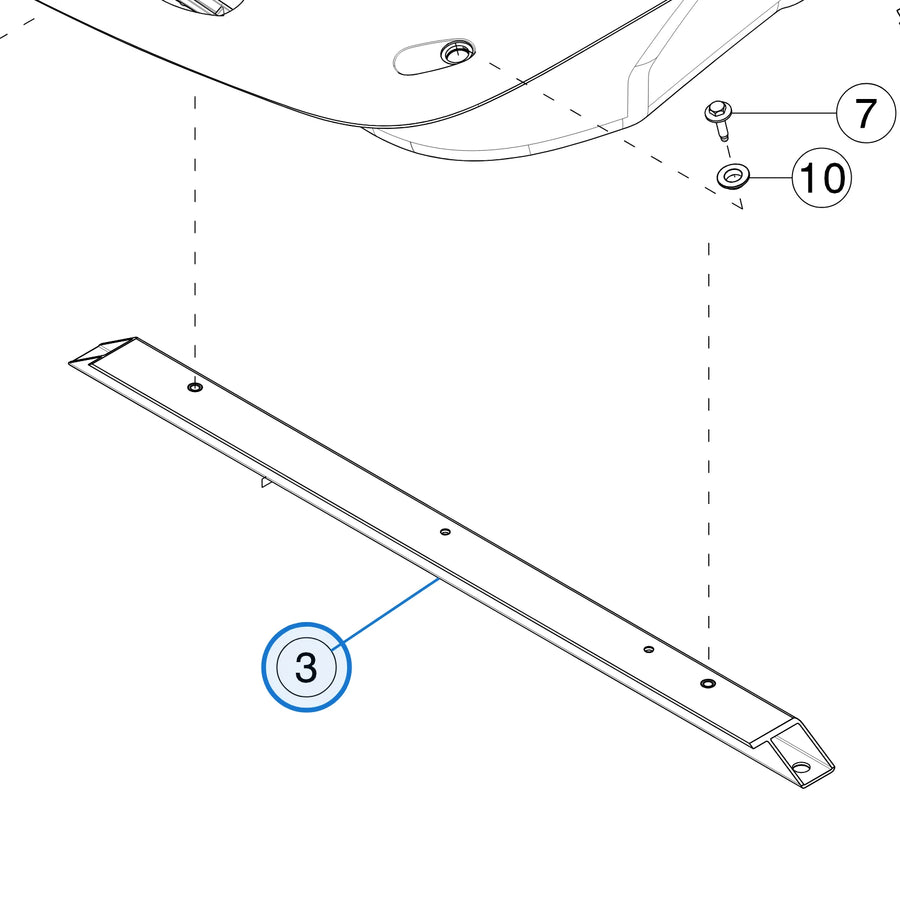 Frunk Reinforcement Assembly for Tesla Model 3 1104777-00-A - parts diagram
