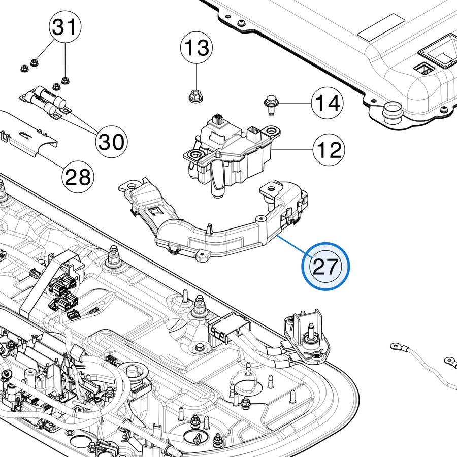 Assembly DC Link, Positive for Tesla Model 3 Highland & Model Y Juniper 2070629-00-C - parts diagram