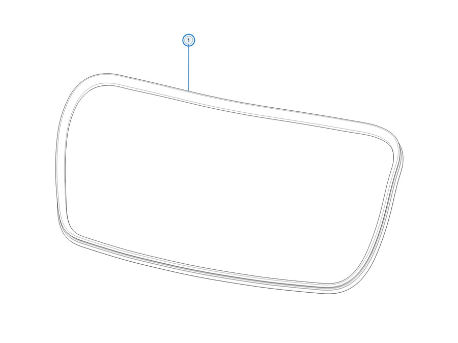 Trunk Lid Seal for Tesla Model 3 1091069-00-E - parts diagram