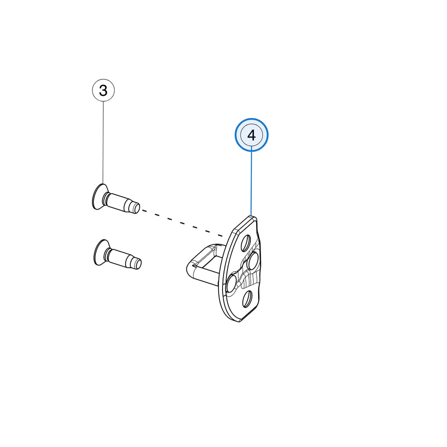 Side Door Striker (S Loop) for Tesla Model 3 & Model Y 1525919-00-B - parts diagram