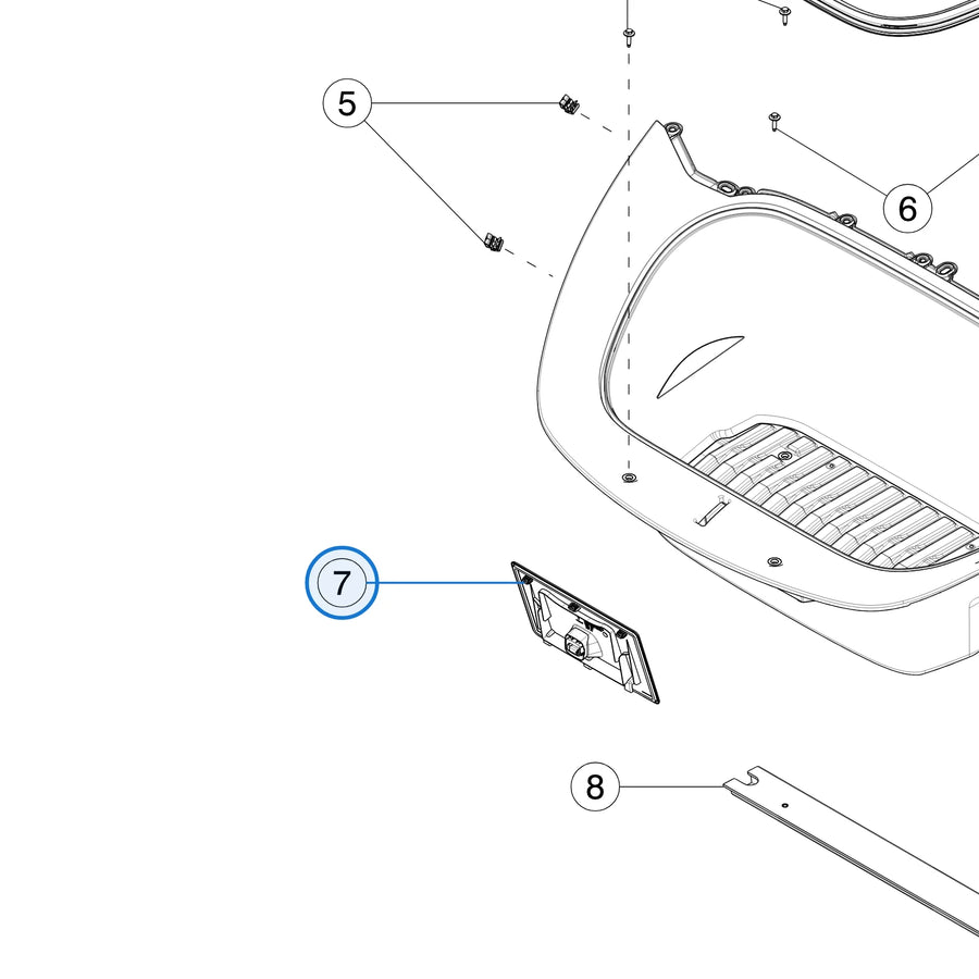 Access Panel Assembly for Tesla Model Y 1494086-00-B - parts diagram