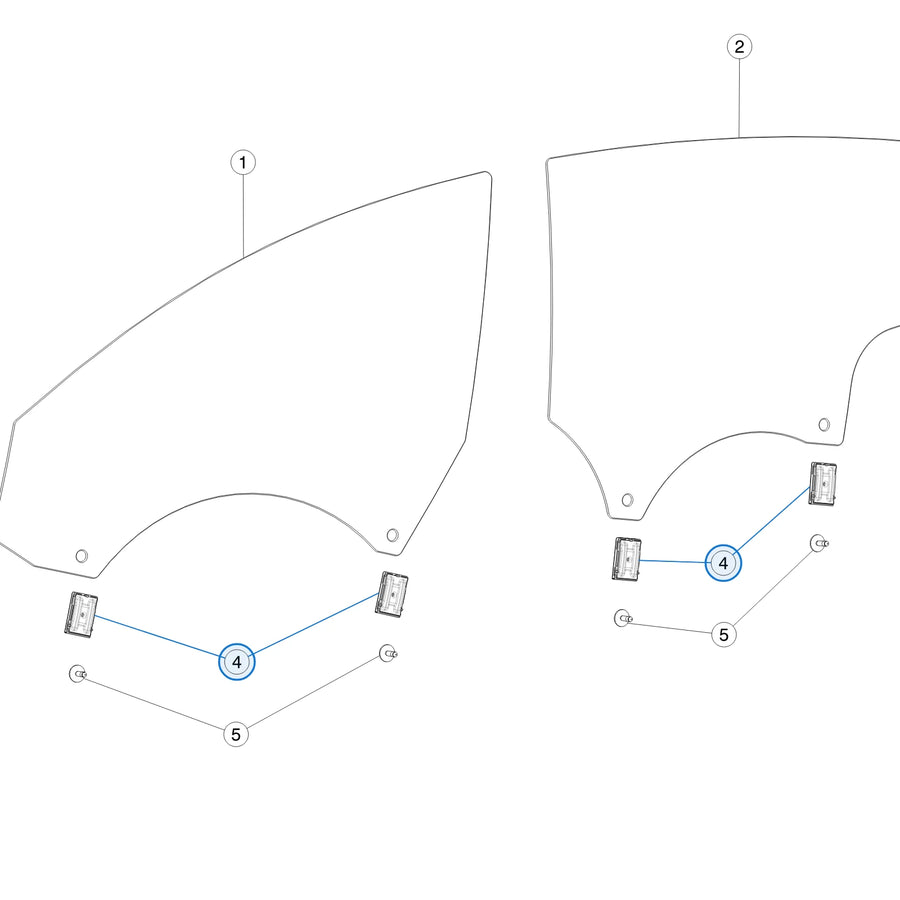 Regulator Isolator Clamp for Tesla Model 3 1101952-00-G - parts diagram