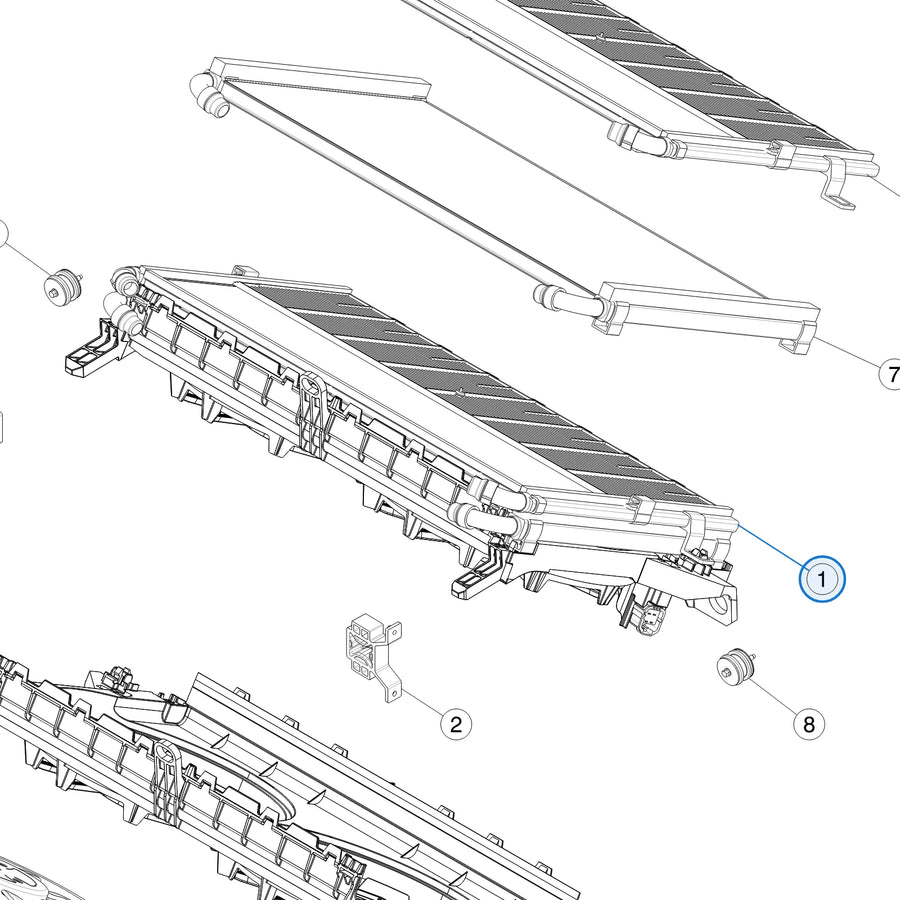 Cooling Fan Module Assembly for Tesla Model S & Model X 1589350-00-B - parts diagram