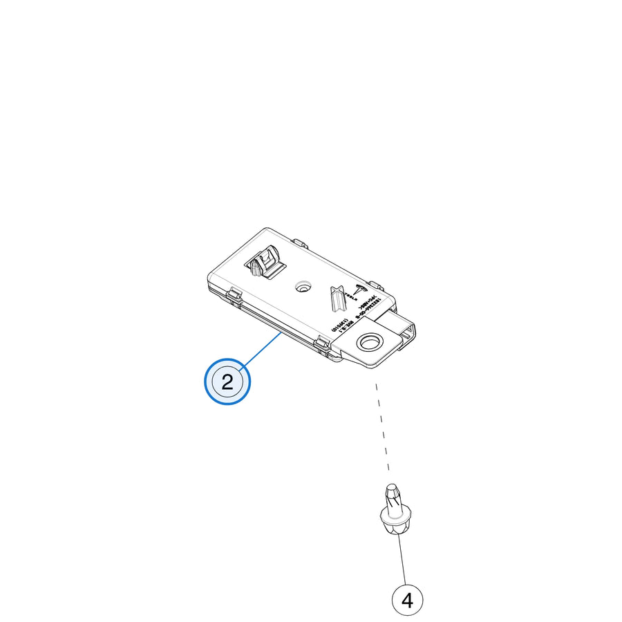 Interior End Point Assembly Universal for Tesla Model 3 & Model Y & Cybertruck 1780580-00-E - parts diagram