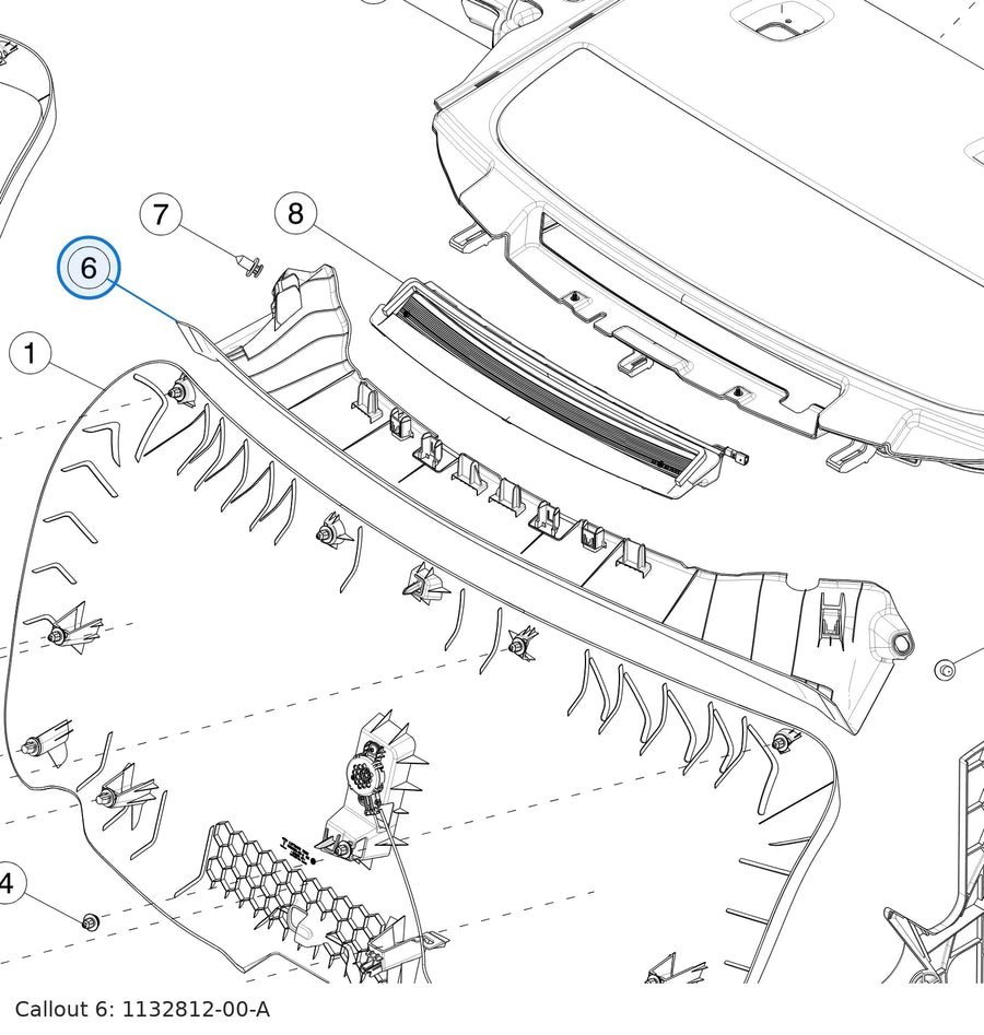 Trunk Garnish for Tesla Model 3 2017-2023 1132812-00-A - parts diagram