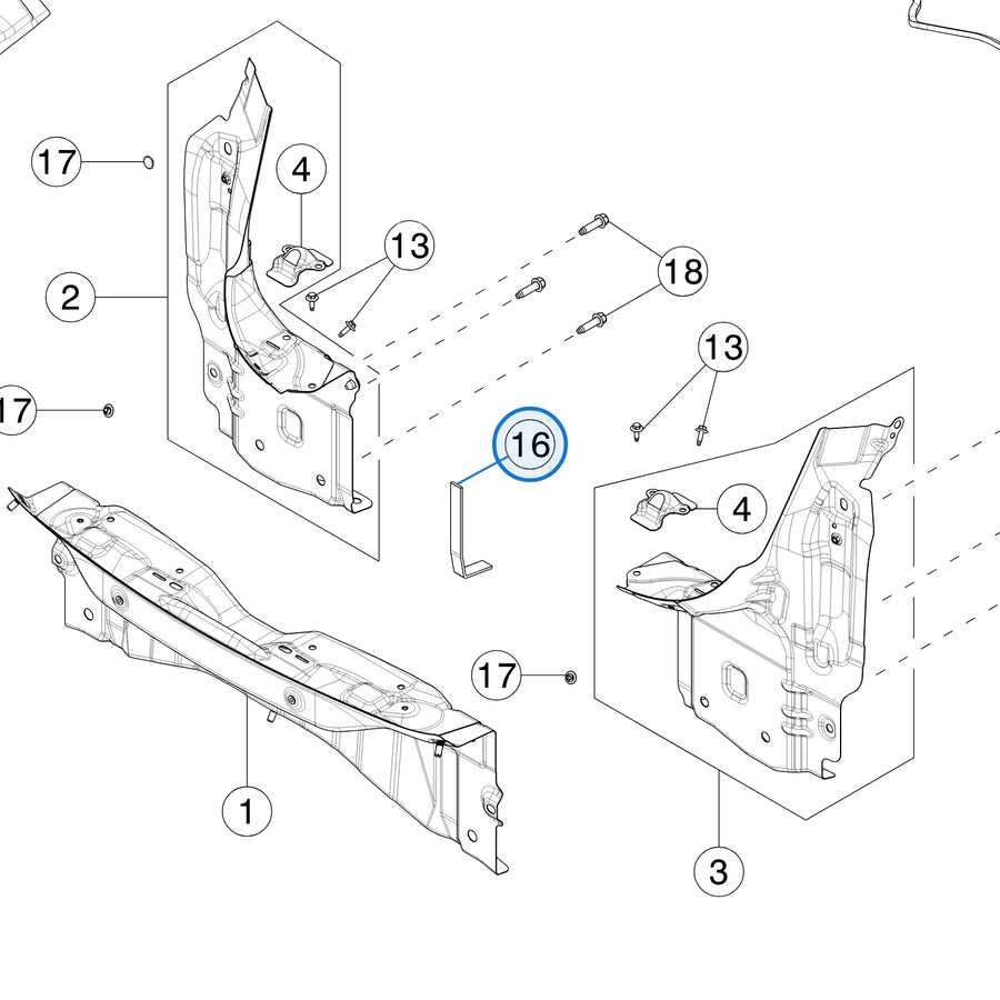 Foam Seal, Rear Panel for Tesla Model Y 1554099-00-A - parts diagram