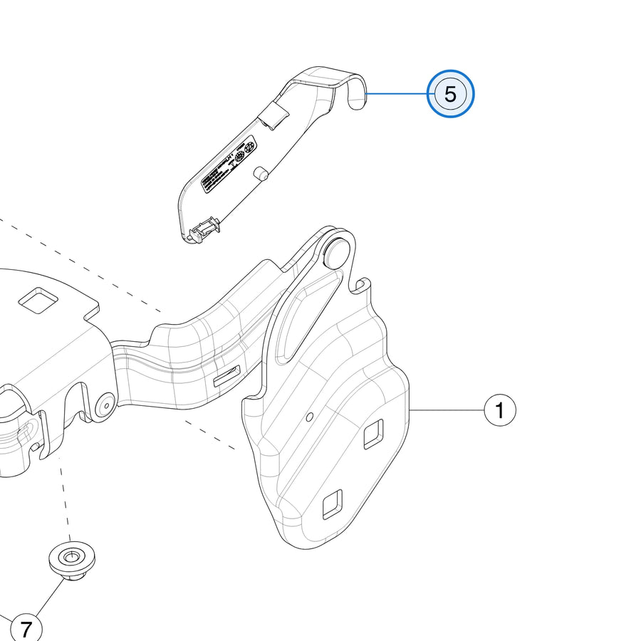 Hood Hinge Cover for Tesla Model 3 Highland 1774939-00-C, 1774940-00-C - parts diagram