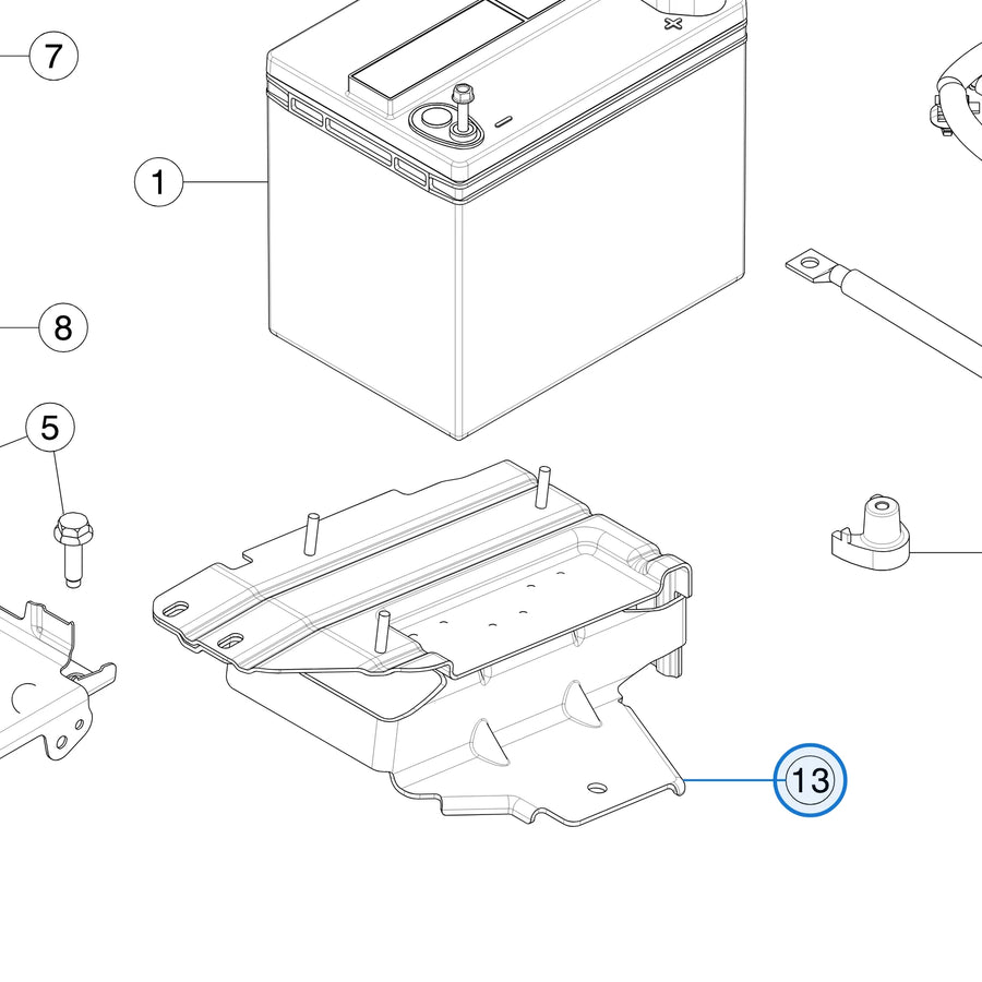 12VOLT Fusebox Bracket, Dual Motor for Tesla Model S 1031595-00-D - parts diagram