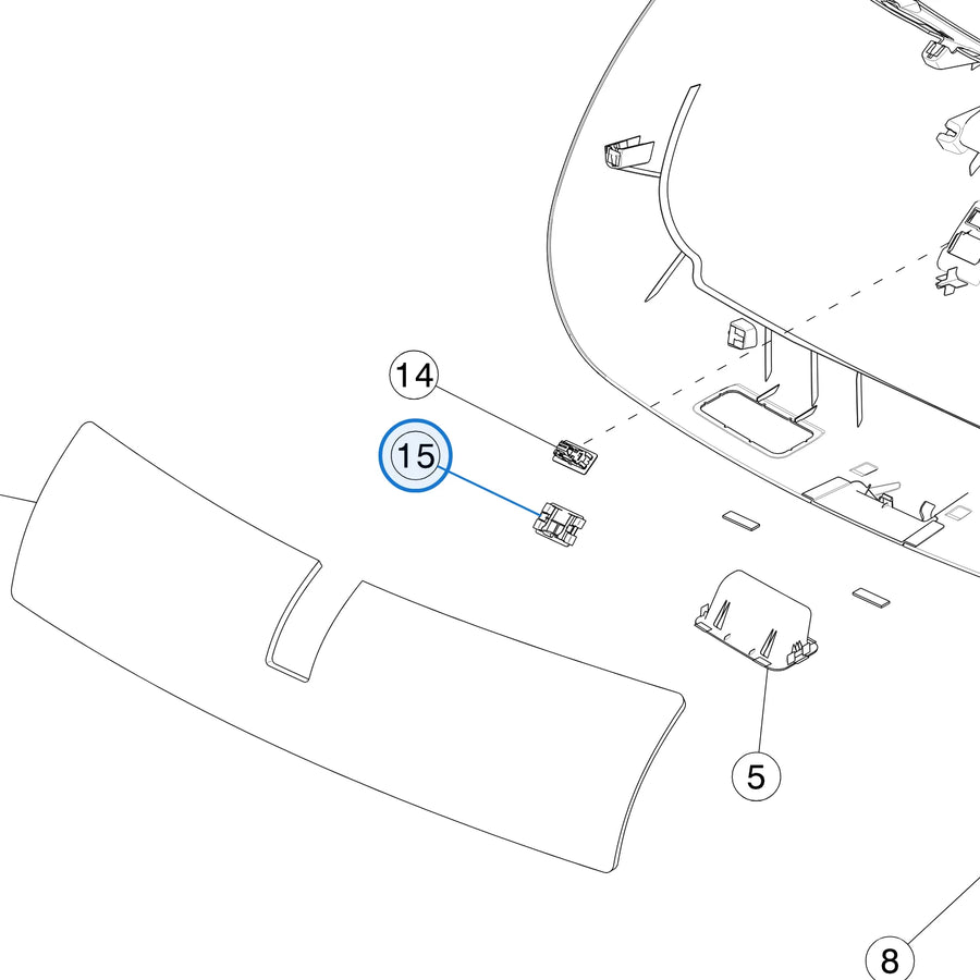 Door, Emergency Release Latch for Tesla Model S 1011955-00-E - parts diagram