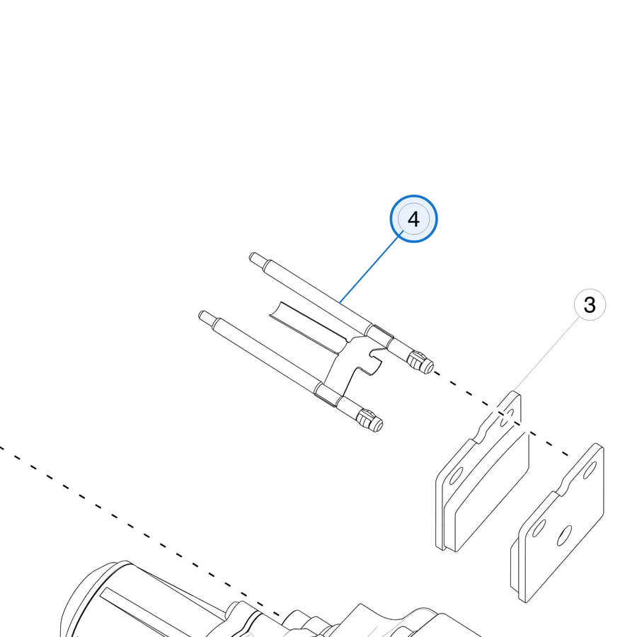 Parking Brake Caliper Spring & Pin Kit for Tesla Model S & Model X 1013298-00-A - parts diagram