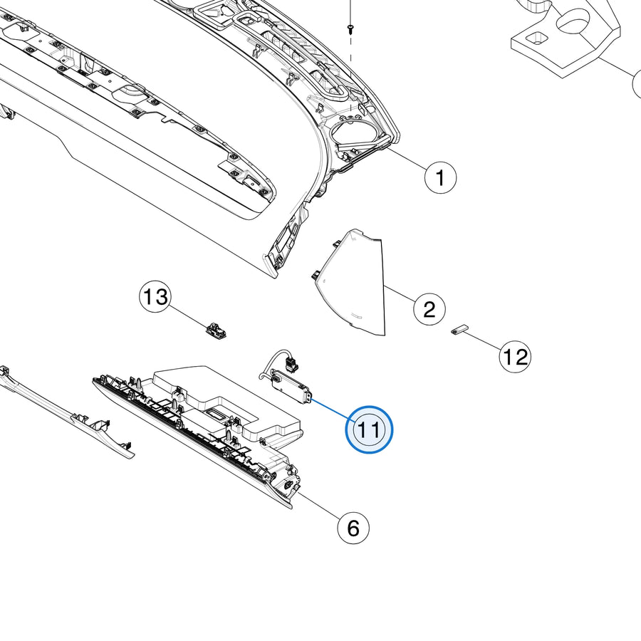 Glovebox, Bluetooth USB Module for Tesla Model 3 Highland & Model Y Juniper 1771993-00-H - parts diagram