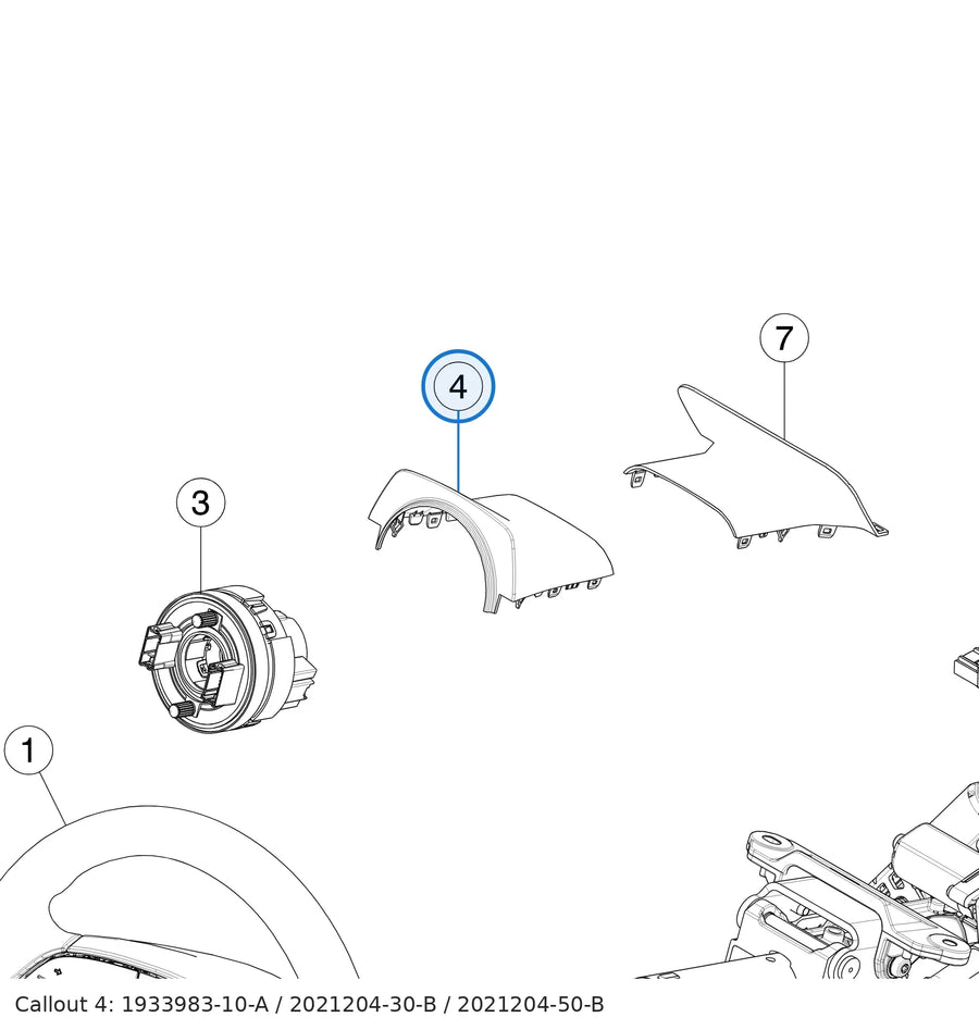 Shroud- Upper for Tesla Model 3 Highland 1933983-10-A - parts diagram