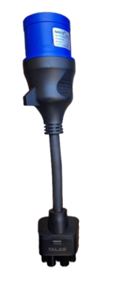 Blue CEE Adapter for Tesla Charger/32A, 7kw EV mobile connector