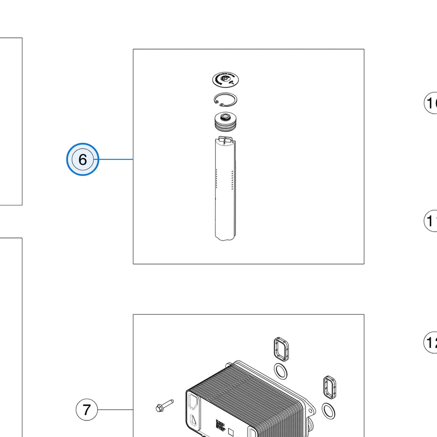 Tesla parts diagram: SuperManifold (callout 6, desiccant kit)