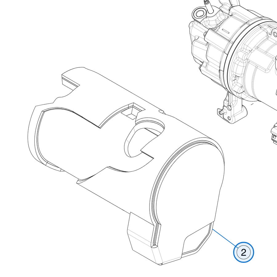 Acoustic Blanket A/C Compressor for Tesla Model 3 & Model Y 1627333-00-A - parts diagram