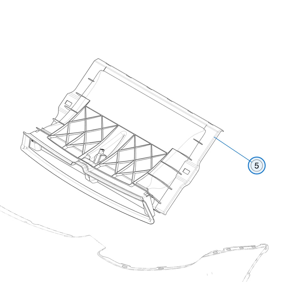 Active Grille Shutter Assembly for Tesla Model Y 1634325-00-A - parts diagram