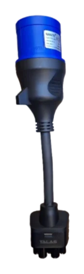 Blue CEE Adapter for Tesla Charger/32A, 7kw EV mobile connector - image 1