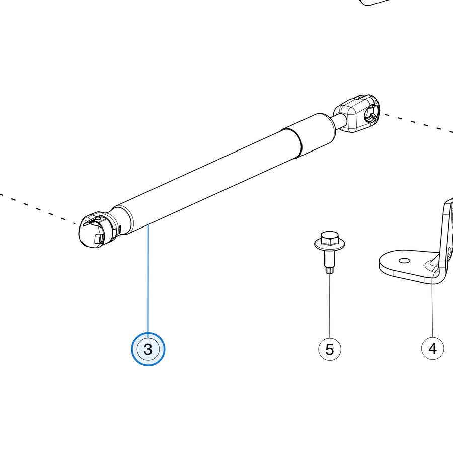 Tesla parts diagram: Hood Hinges and Fittings (callout 3)