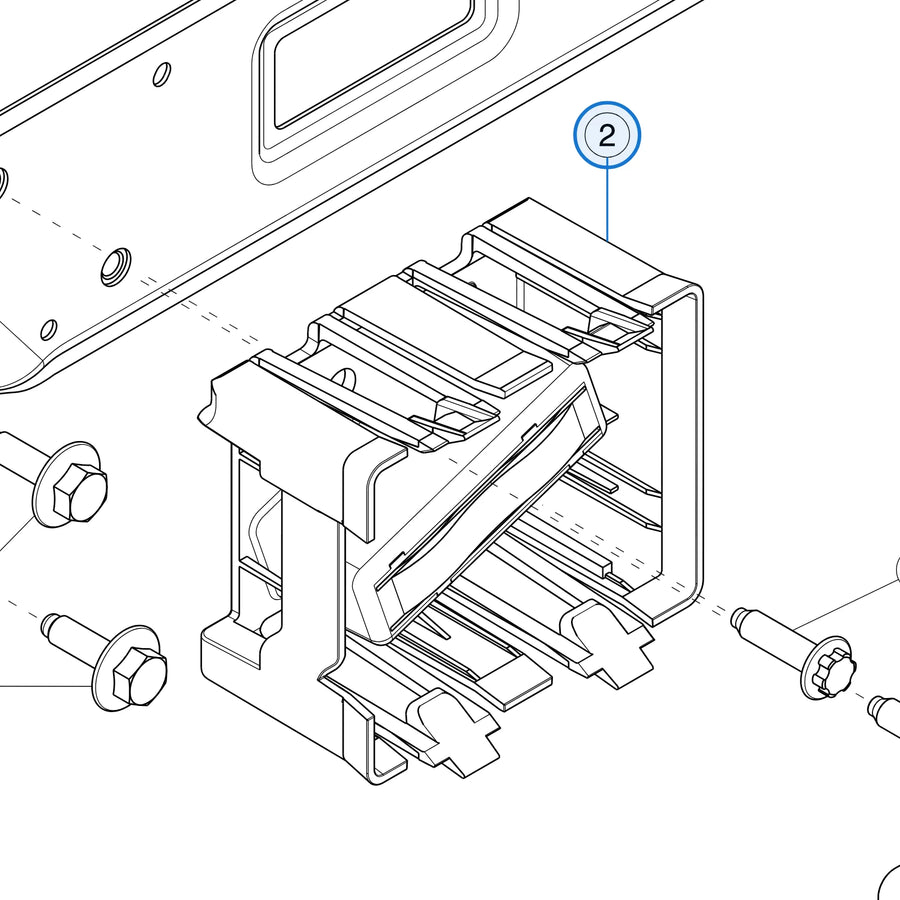 Tesla parts diagram: Radar Sensors (callout 2)