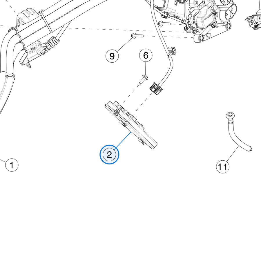 Charge Port Controller Gen 3 (non-CCS) for Tesla Model 3 2017-2021 EU 1092755-82-B - parts diagram