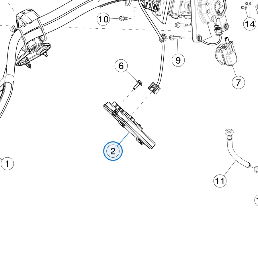 Tesla parts diagram: Charge Port (callout 2)