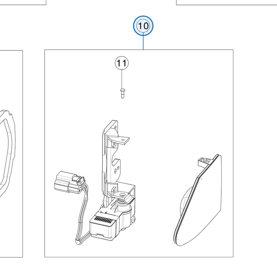 Charge Port Door NACS for Tesla Model S & Model X 1038548-00-I - parts diagram