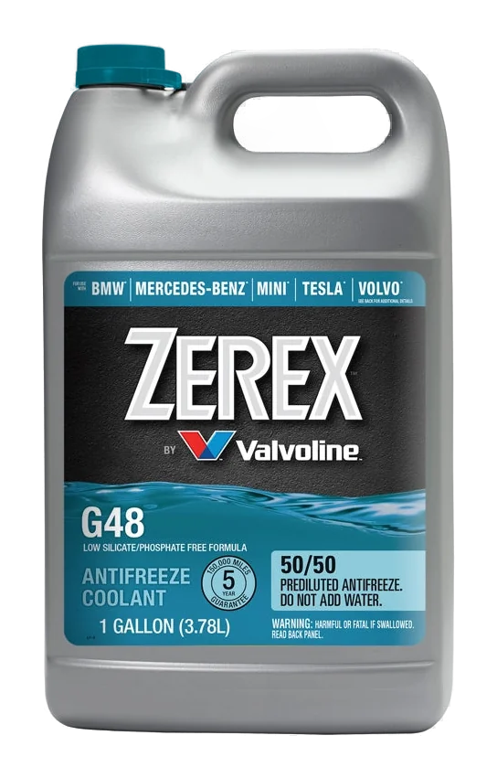 Zerex G-48 Coolant 50/50 Premixed for Tesla 1029320-00-A
