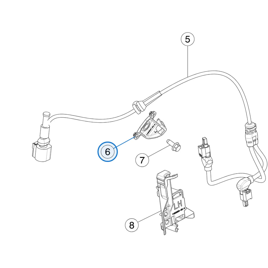 Tesla parts diagram: Front Air Spring (callout 6)