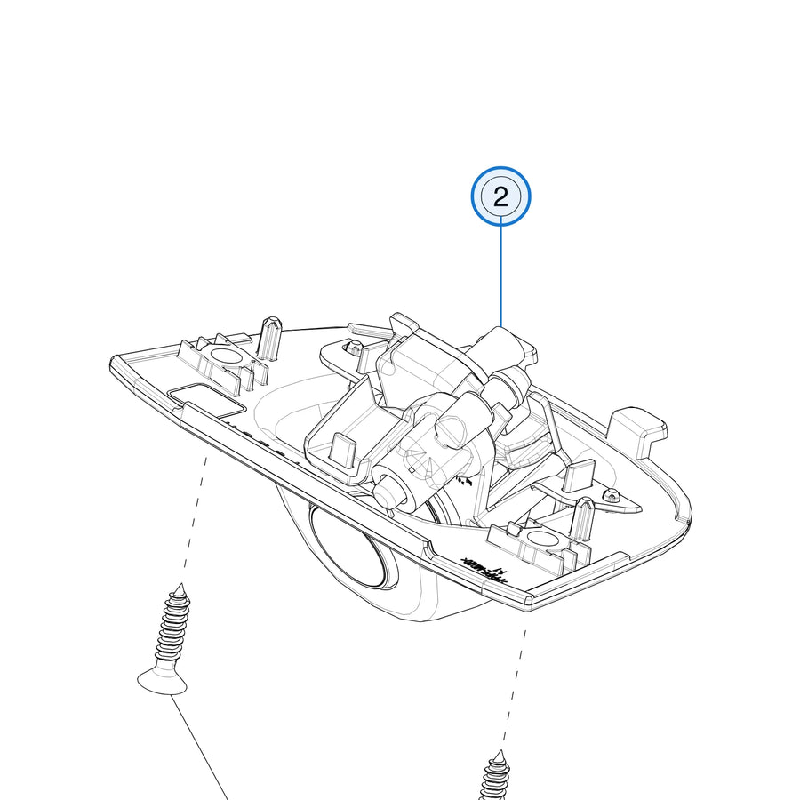 Fascia Camera Assembly for Tesla Model Y Juniper 1972134-00-E - parts diagram