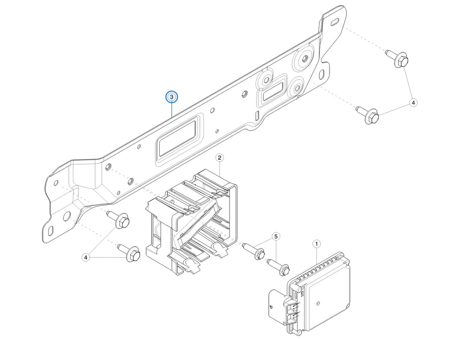 Tesla parts diagram: Radar Sensors (callout 3)