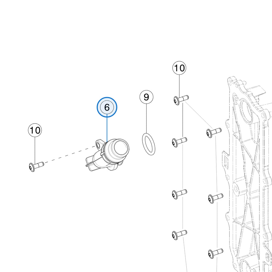 Tesla parts diagram: Front Drive Inverter (callout 6)