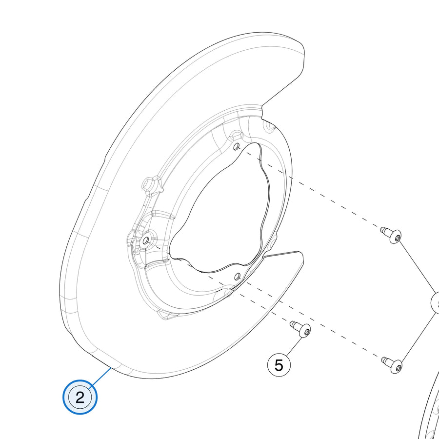 Tesla parts diagram: Front Brake Rotors - Calipers and Pads (callout 2)