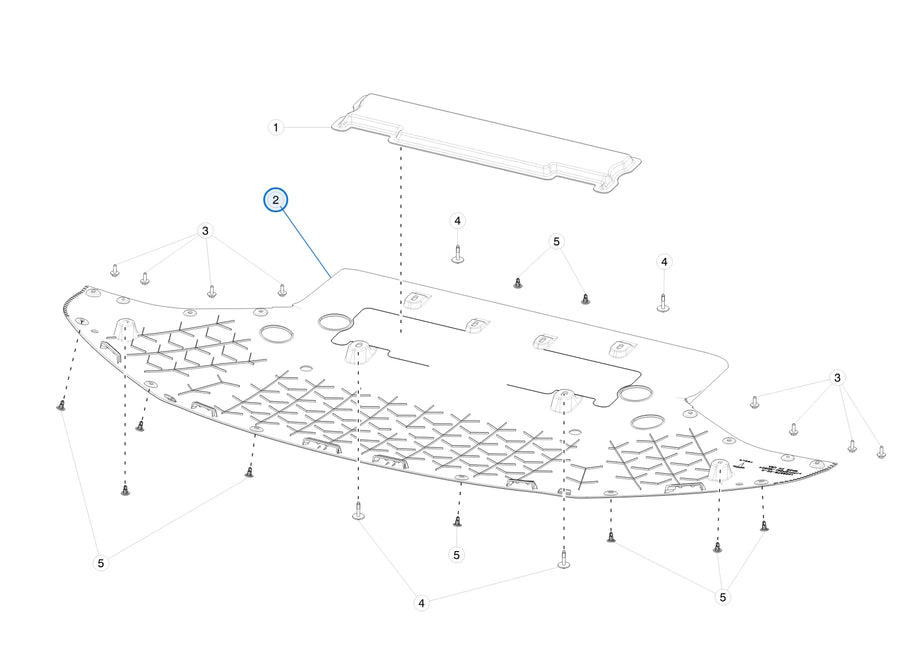 Front Bumper Under Cover for Tesla Model S 1056376-00-C - parts diagram