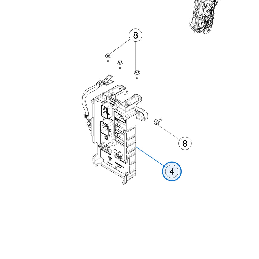 Tesla parts diagram: Body Controllers (callout 4)