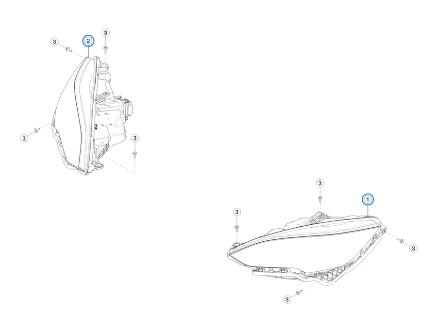 Front Fascia Fog Lamp ECE/CCC for Tesla Model S 1649247-00-C, 1649248-00-C - parts diagram
