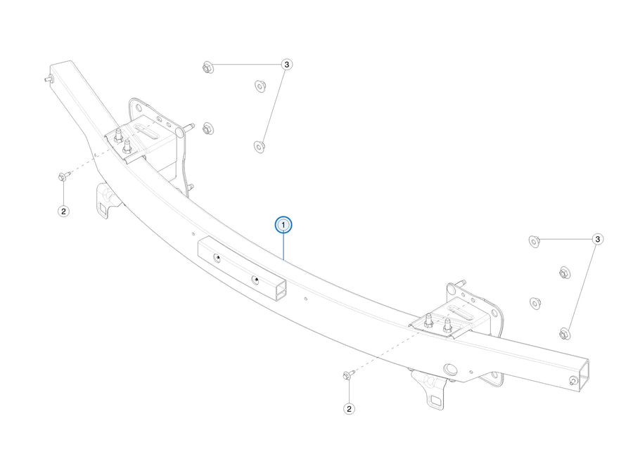 Front Reinforcement for Tesla Model S 1553860-00-A - parts diagram