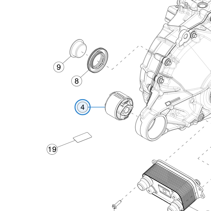 Tesla parts diagram: 4DU Drive Unit (callout 4)
