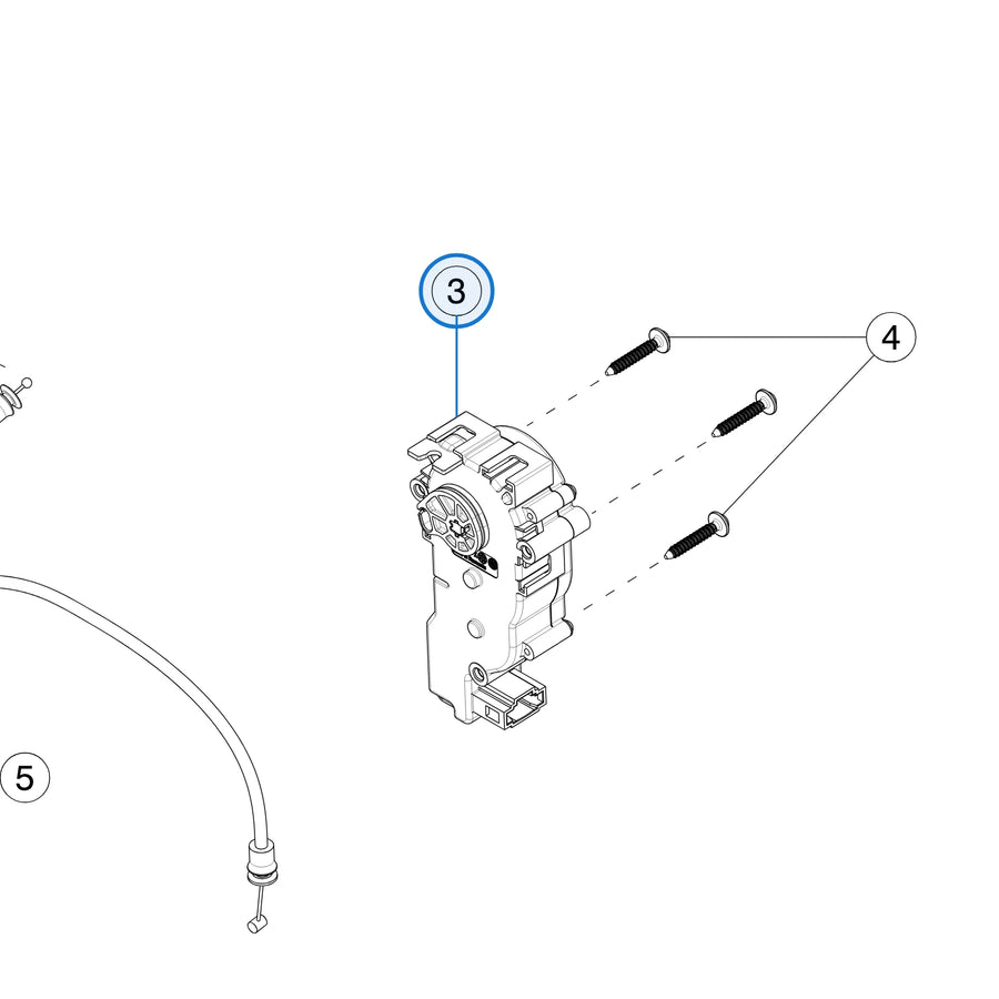 High Force Cinching Actuator for Tesla Model S 1003549-00-D - parts diagram, callout 3