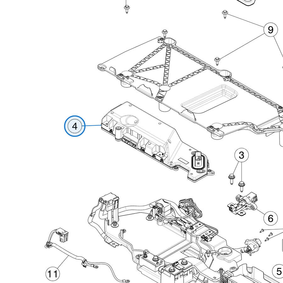 Tesla parts diagram: Front Bay (callout 4)