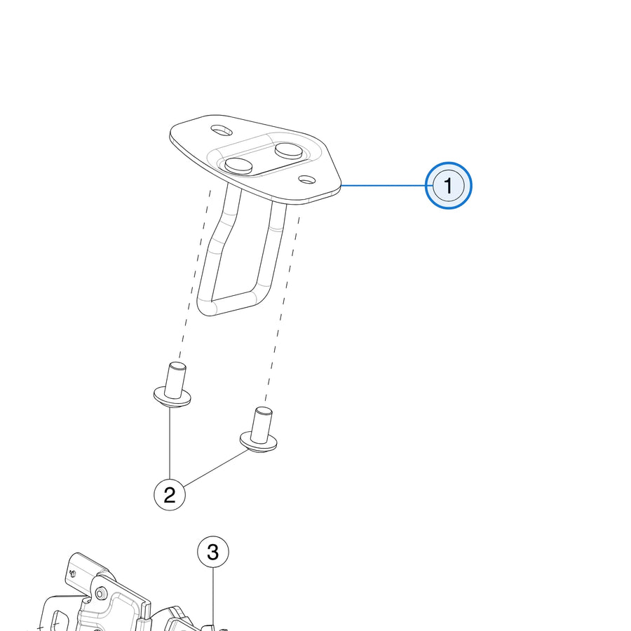 Hood Striker for Tesla Model X 1614049-00-A - parts diagram