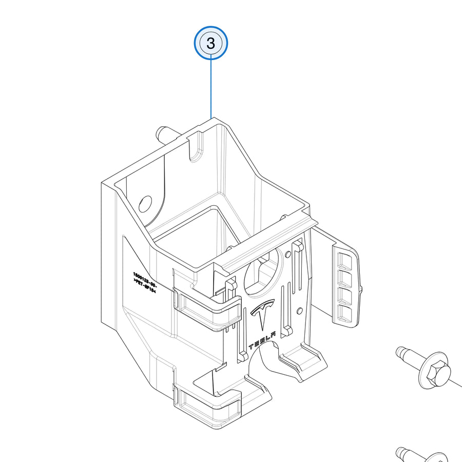 Tesla parts diagram: Radar Sensors (callout 3)
