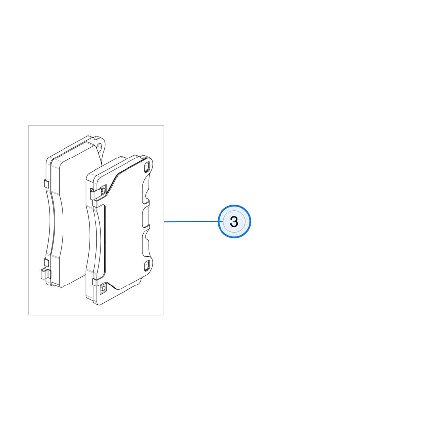 Rear Brake Pad Replacement Kit Mando for Tesla Model S & Model X 1097416-00-A - parts diagram
