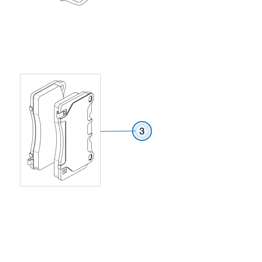Tesla parts diagram: Rear Brake Rotors - Calipers and Pads - Brembo (callout 3)