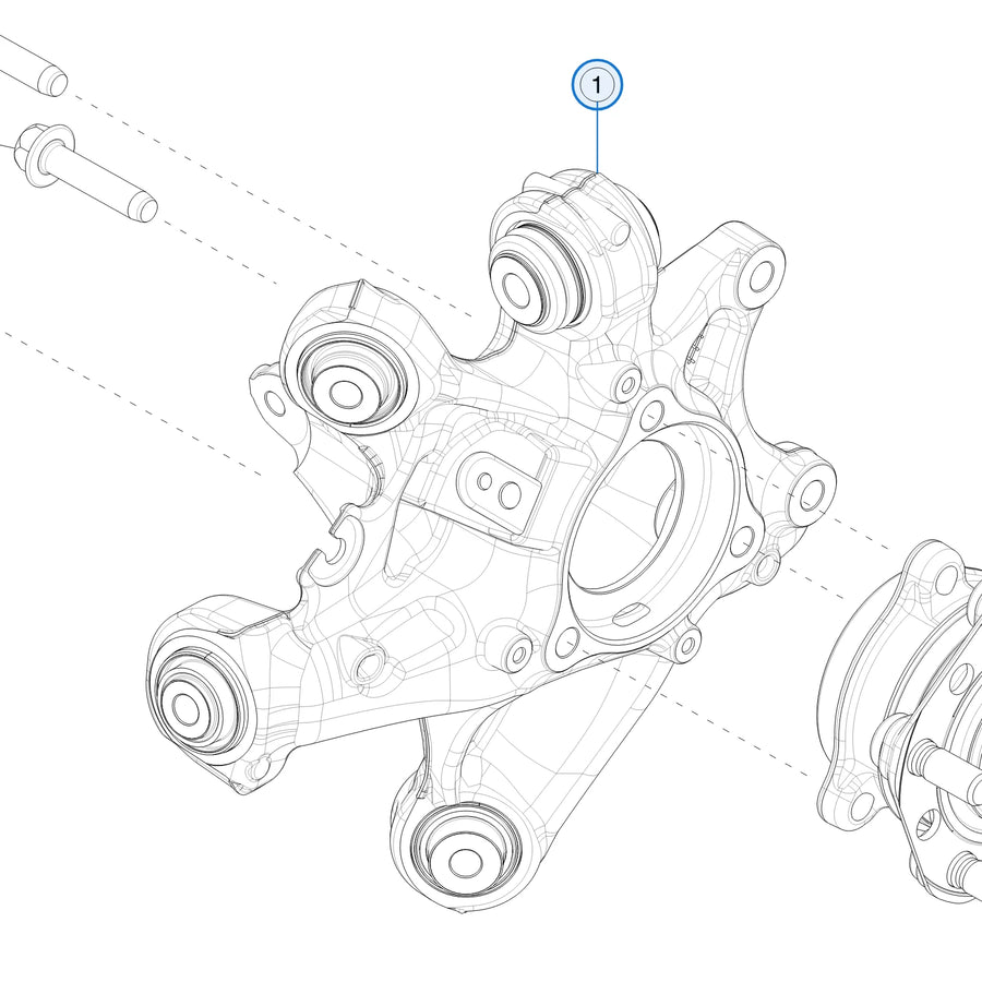 Rear Knuckle Assembly for Tesla Model 3 Highland 1344411-00-E, 1344416-00-E - parts diagram