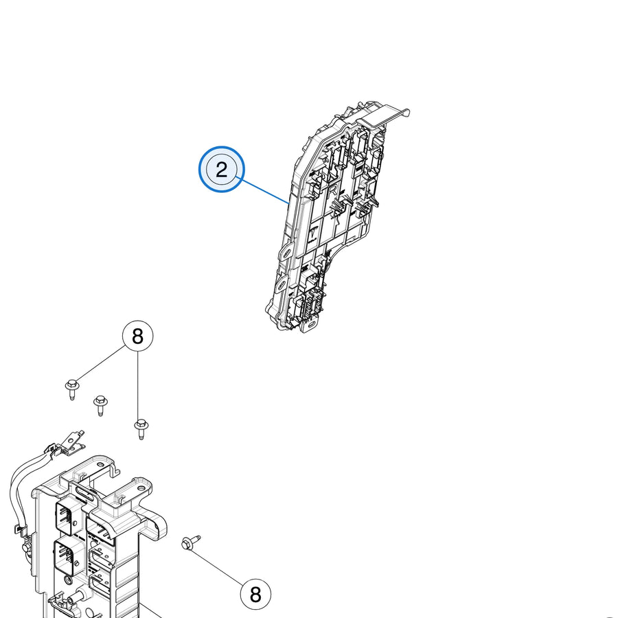 Right Controller Gen 4 for Tesla Model S & Model X 1585693-01-B - parts diagram