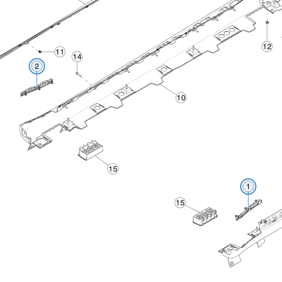 Rocker Support Bracket for Tesla Model S 1567142-00-B, 1567143-00-B - parts diagram